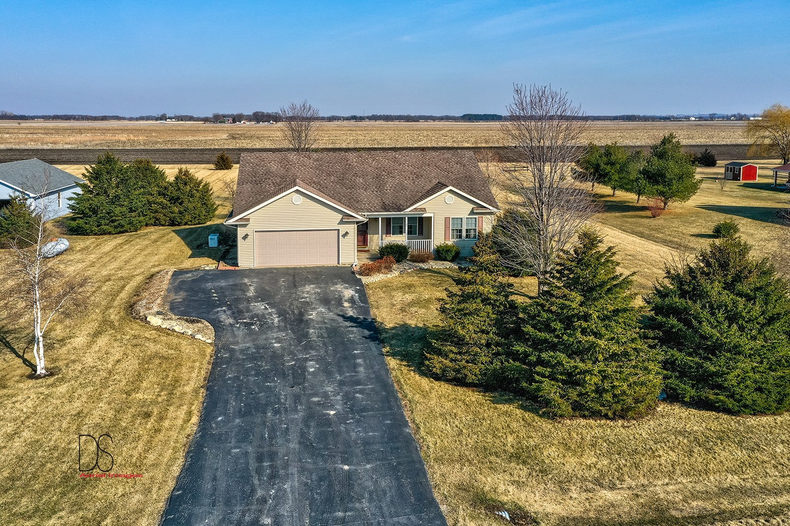 3976 East 2259th Road Serena, IL 60549 - Photo 23 of 24 a view of a house with a yard and ocean view