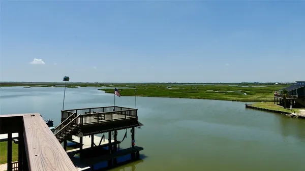 a view of a lake with outdoor space