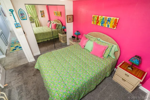 a bed with a bed and a couch