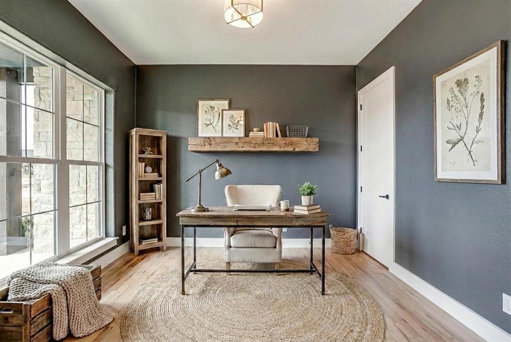 456 Acorn Trail Granbury, TX 76049 - Photo 14 of 40 a view of a workspace with furniture and a window