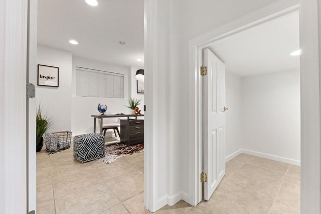 a view of kitchen and living room