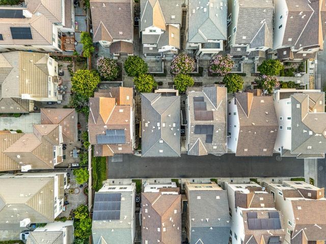 a front view of a multi story building