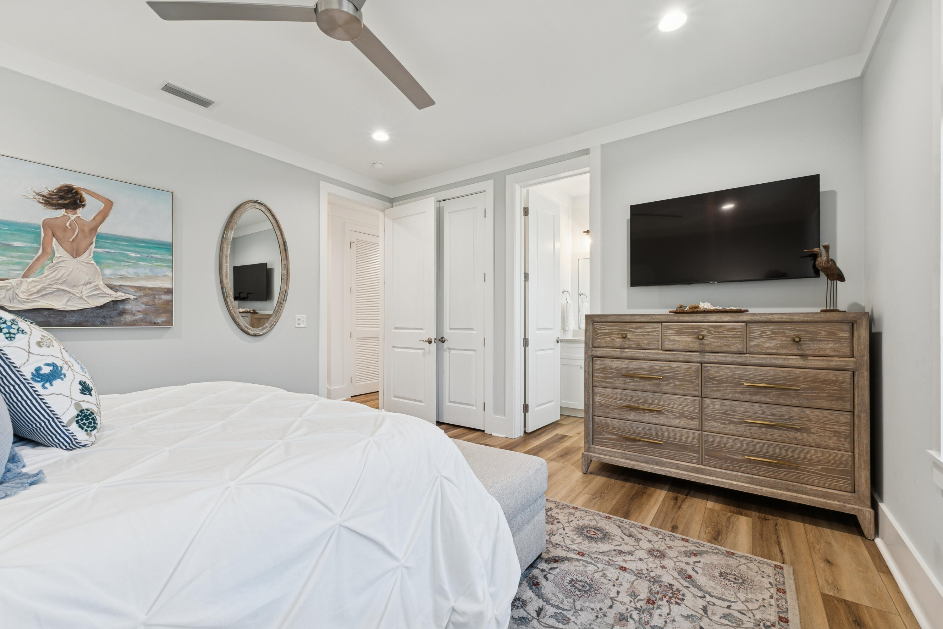 342 Beach Bike Way Inlet Beach Inlet Beach, FL 32461 - Photo 45 of 77 a bedroom with a bed and a flat screen tv