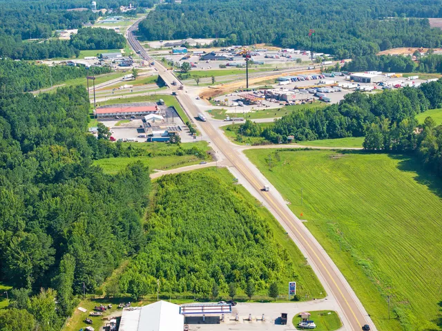 a view of a swimming pool with a garden