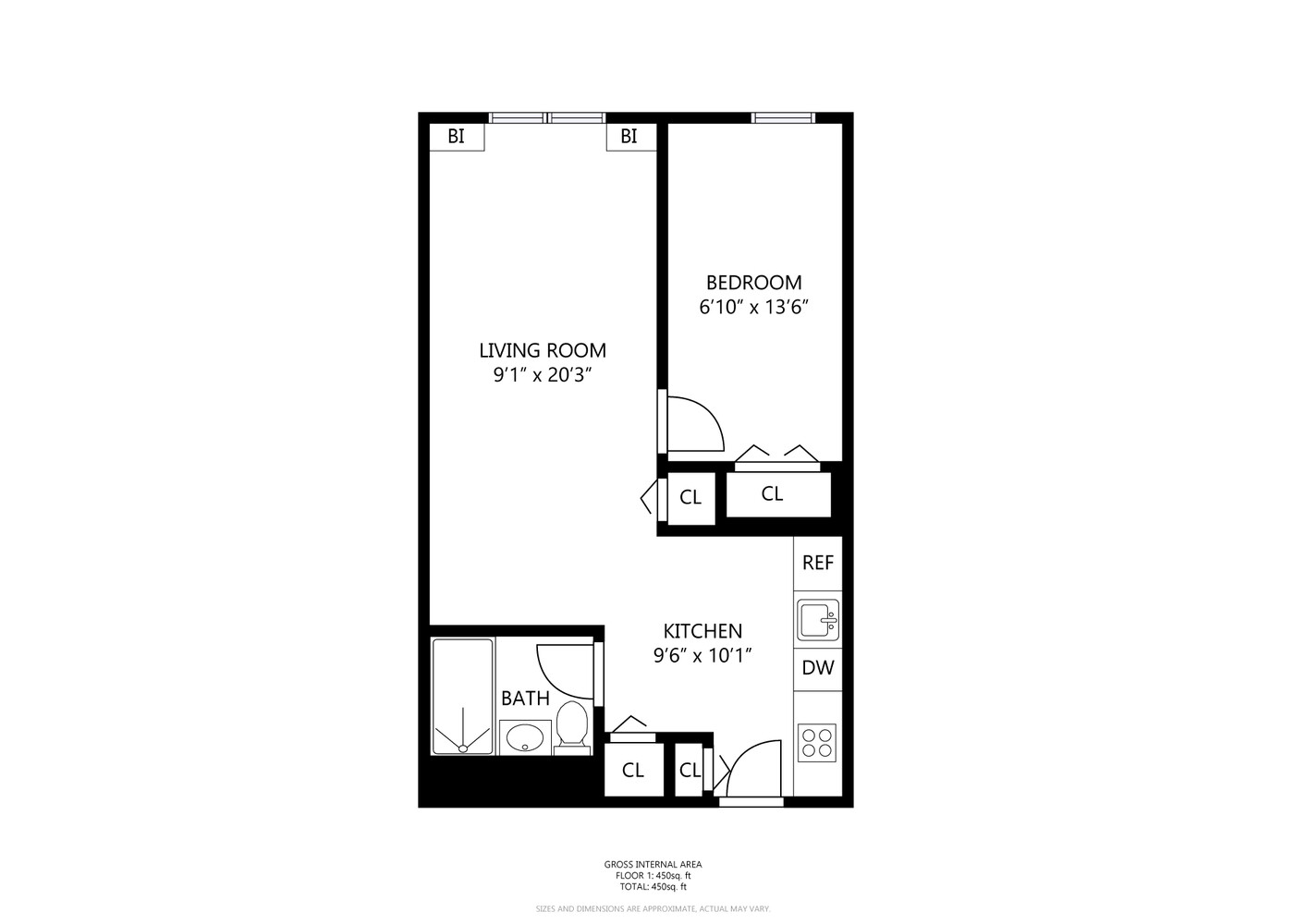 359 West 30th Street, Unit 2B Manhattan, NY 10001 - Photo 16 of 16 a picture of a floor plan