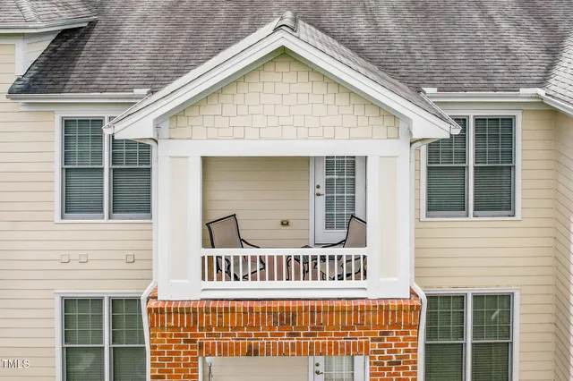 a view of a house with a balcony