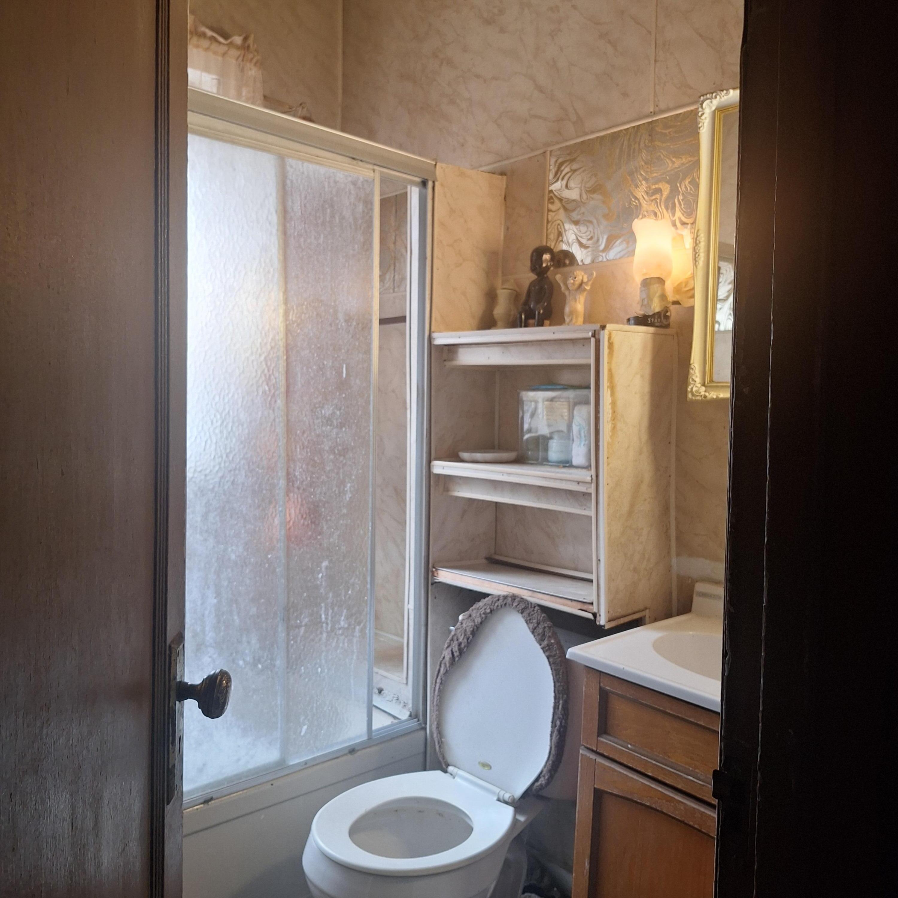 1165 Harrison Street Gary, IN 46407 - Photo 7 of 7 a bathroom with a sink a toilet and shower