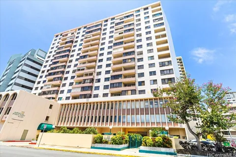 a front view of a building