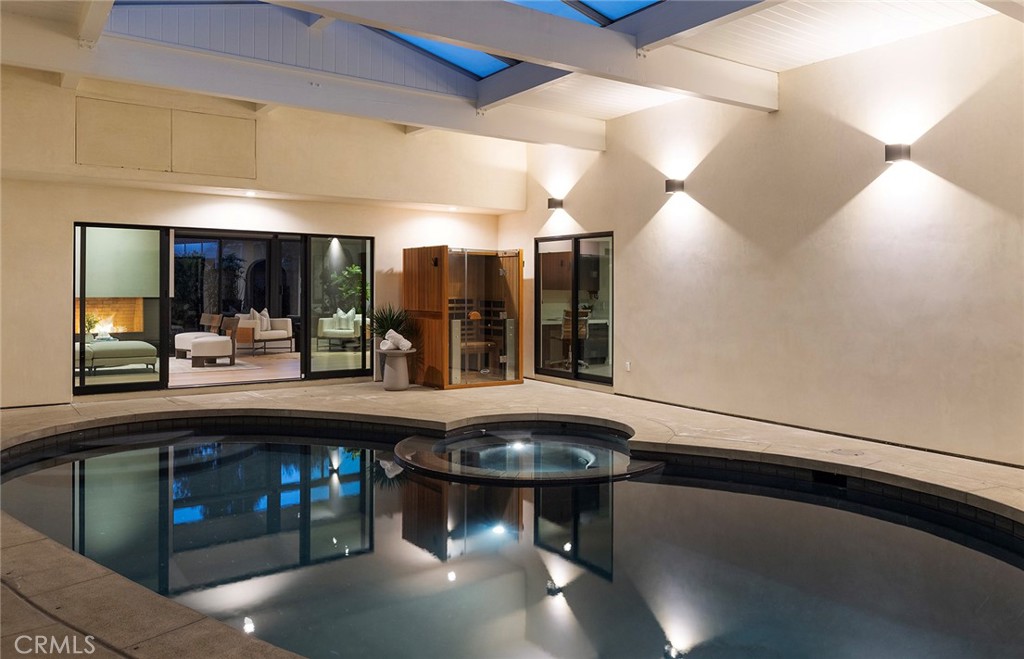 32602 Crete Road Dana Point, CA 92629 - Photo 26 of 41 Indoor pool area swim all year long with your custom built in pool and spa. Pool and spa have solar and gas heat. Don't miss the 16 foot custom motorized skylights