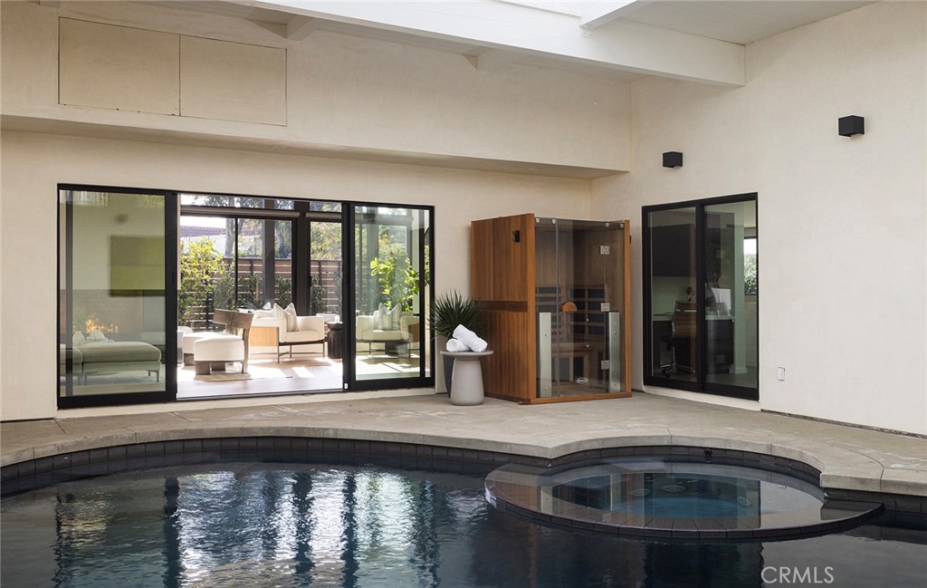 32602 Crete Road Dana Point, CA 92629 - Photo 27 of 41 Indoor pool area swim all year long with your custom built in pool and spa. Pool and spa have solar and gas heat. Don't miss the 16 foot custom motorized skylights