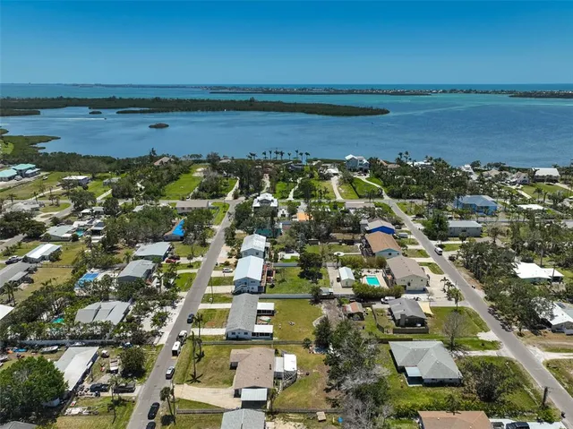 an aerial view of residential building with outdoor space