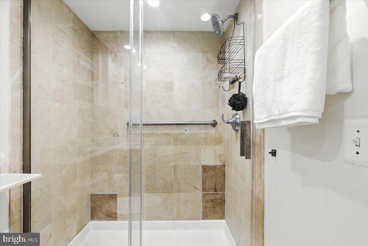 1367 K Street Southeast, Unit B Washington, DC 20003 - Photo 17 of 21 Large shower w/ glass doors
