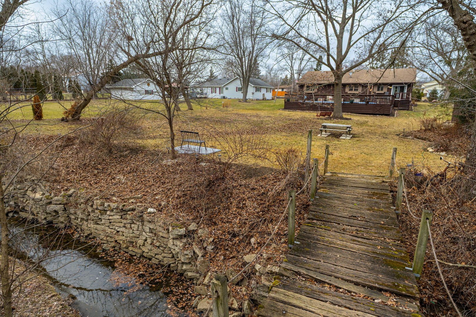 1403 West Beach Road Waukegan, IL 60087 - Photo 51 of 59 a view of yard covered with snow and trees