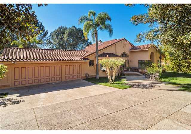3060 Racetrack View Drive Del Mar, CA 92014 - Photo 3 of 20 Exterior Front with 3 car garage with room fo RV parking