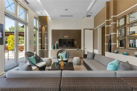 a room with gym equipment