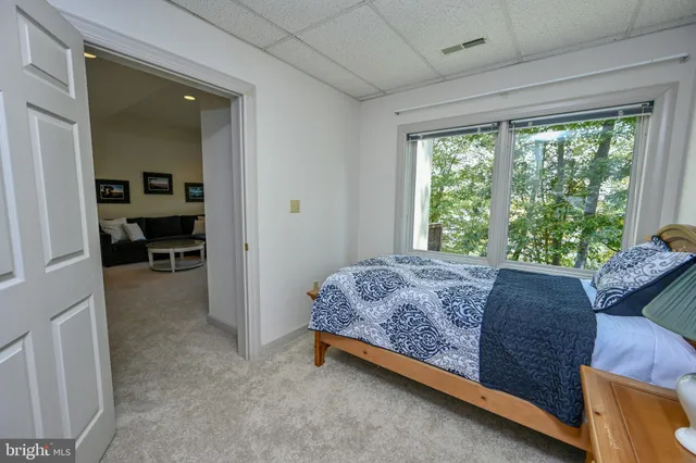 a view of a park with iron fence