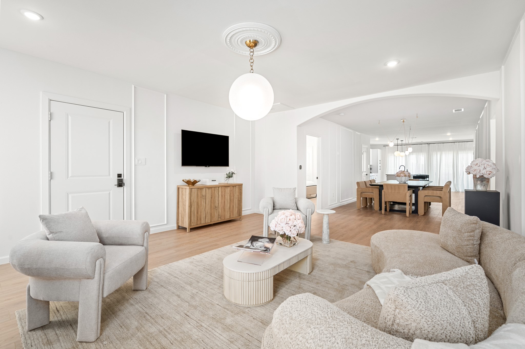 2413 Isabella Street Houston, TX 77004 - Photo 26 of 50 a living room with furniture and a flat screen tv