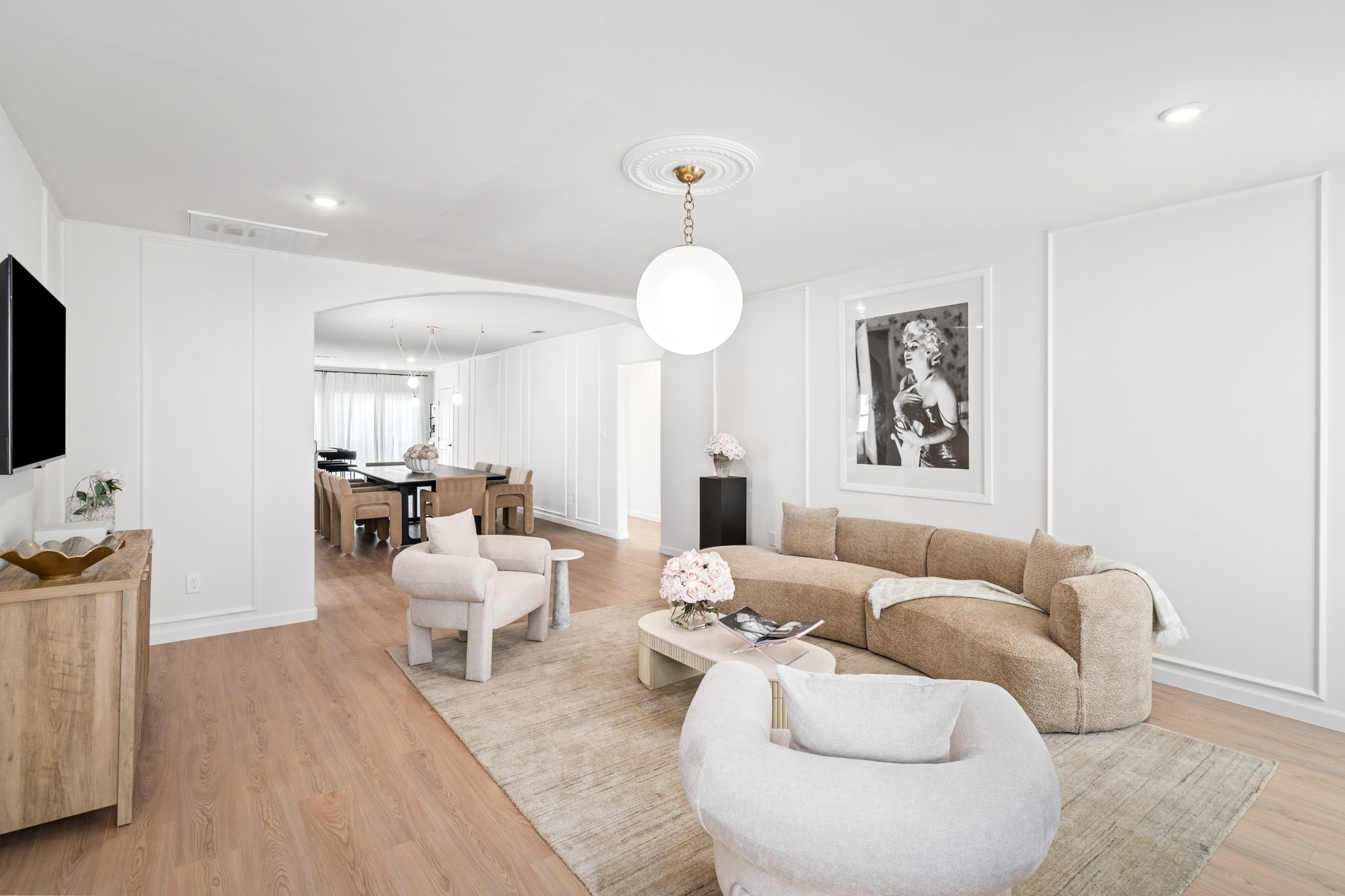 2413 Isabella Street Houston, TX 77004 - Photo 28 of 50 a living room with furniture and a flat screen tv