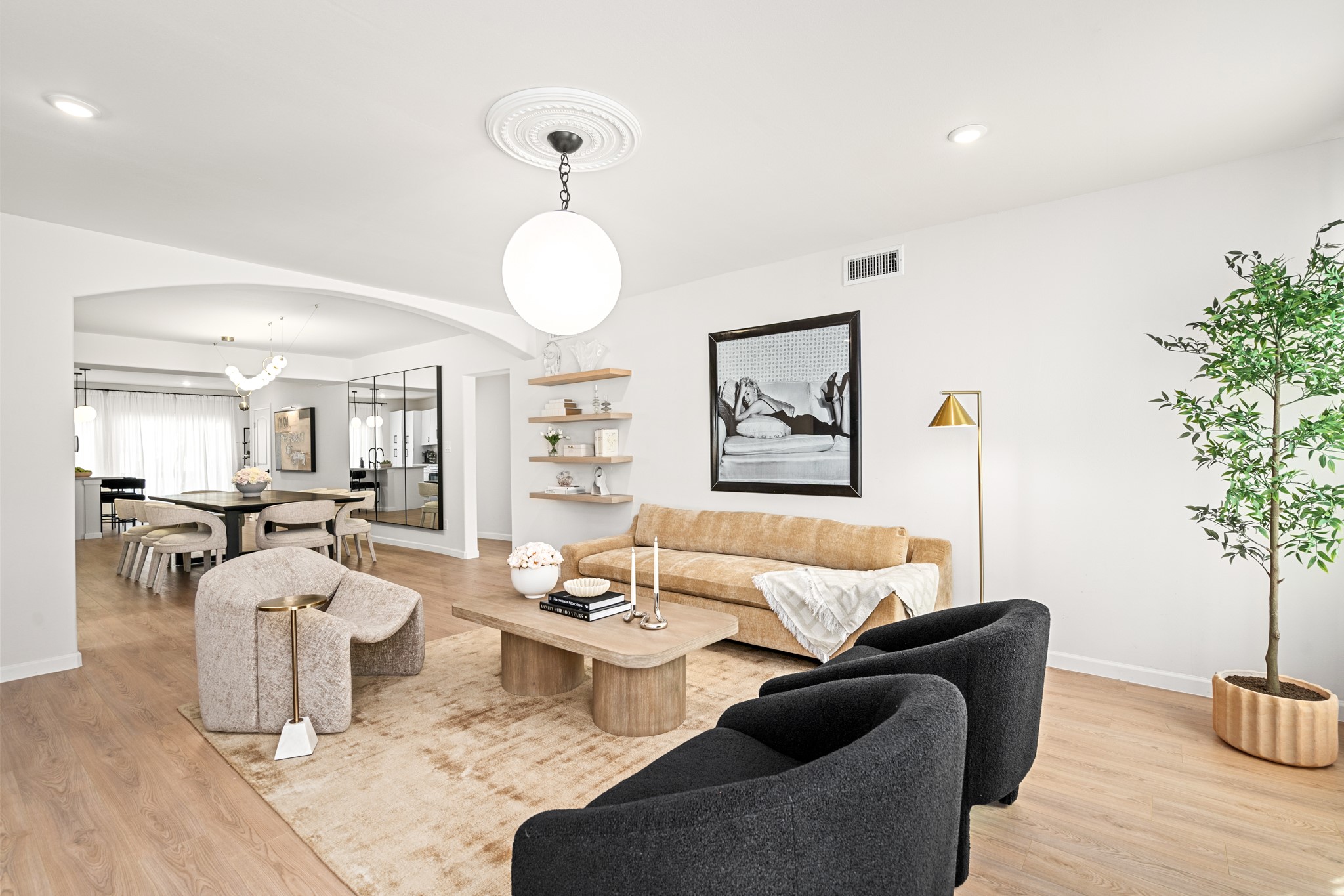2413 Isabella Street Houston, TX 77004 - Photo 3 of 50 a living room with furniture and a potted plant