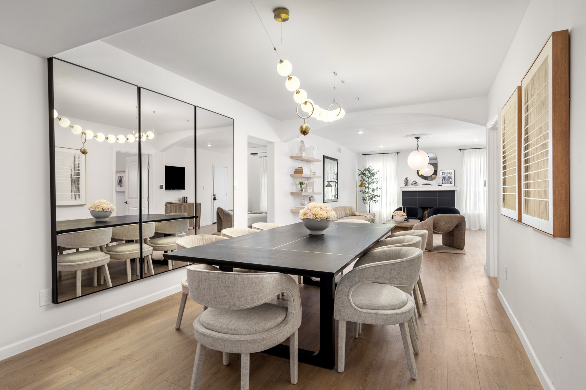2413 Isabella Street Houston, TX 77004 - Photo 9 of 50 a dining room with furniture and wooden floor