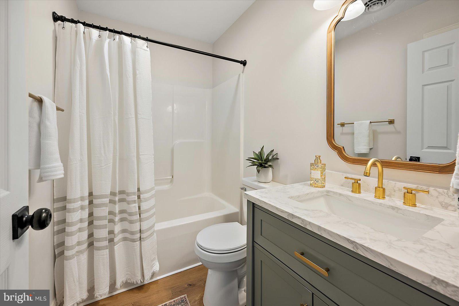 26161 Bosch Lane Hebron, MD 21830 - Photo 34 of 49 a bathroom with a sink a toilet and a mirror