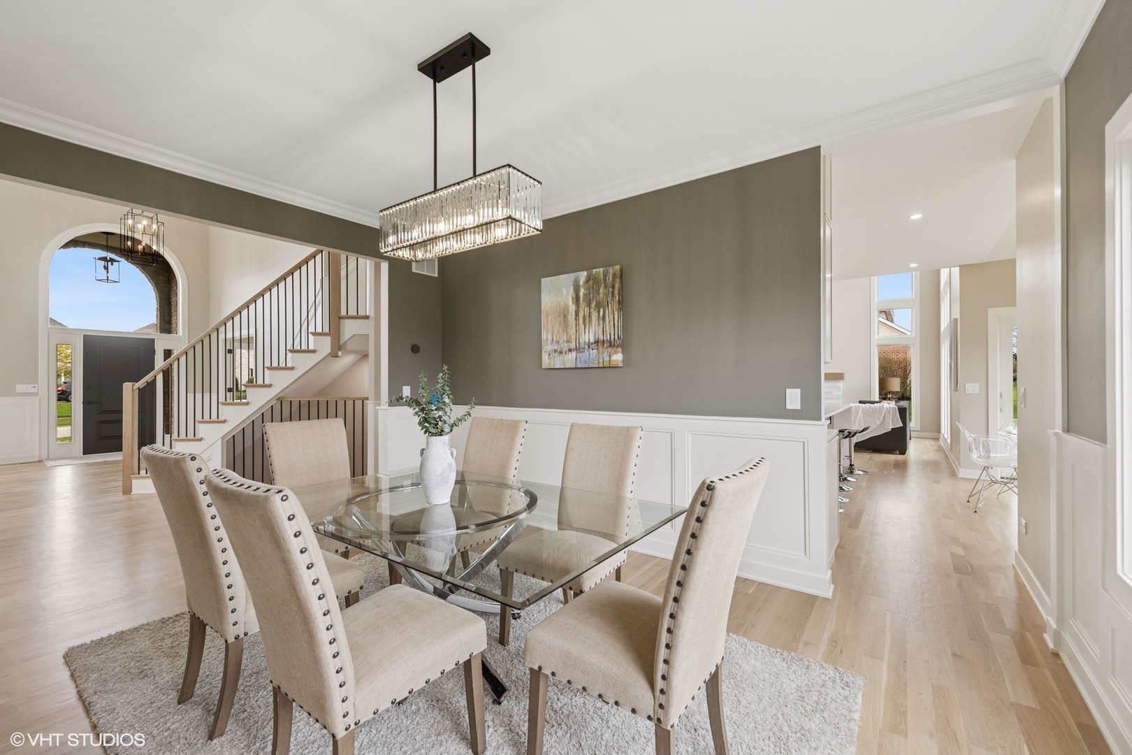 6878 Fieldstone Drive Burr Ridge, IL 60527 - Photo 9 of 45 a view of a dining room with furniture and wooden floor