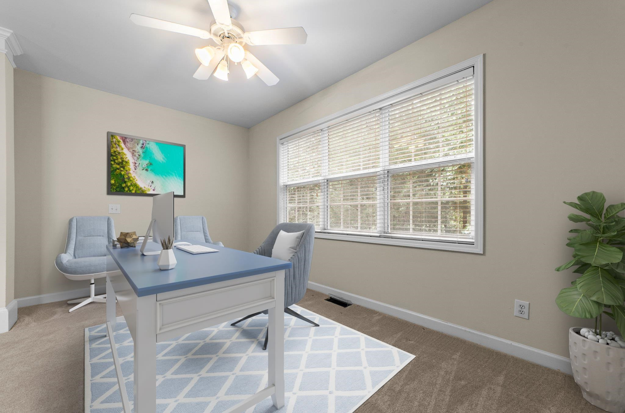 104 Harkness Circle Durham, NC 27705 - Photo 15 of 23 a workspace with furniture and window
