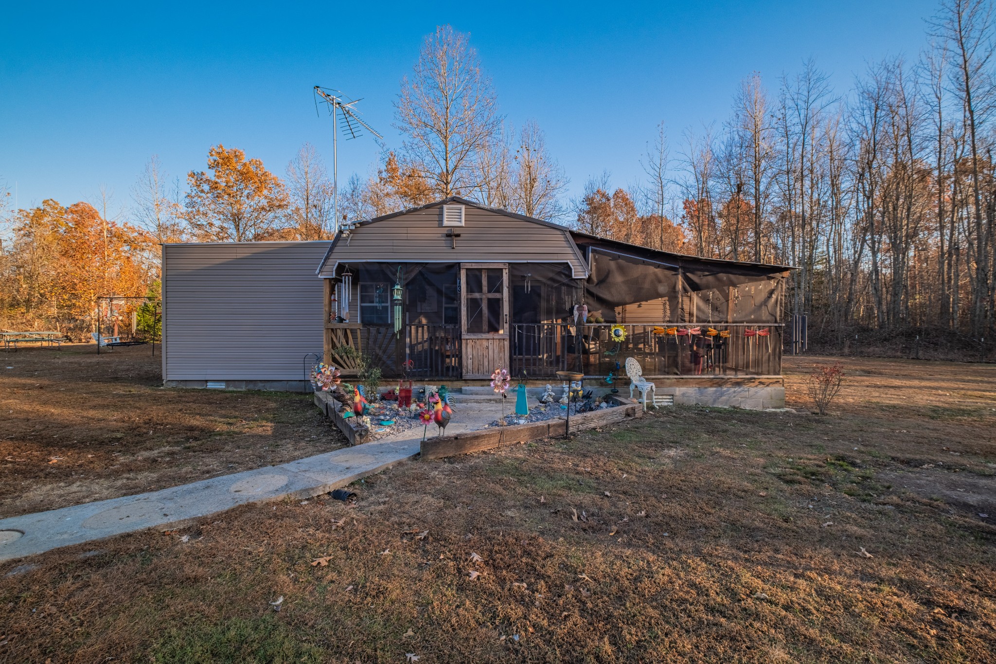 a view of a chairs and tables in the patio