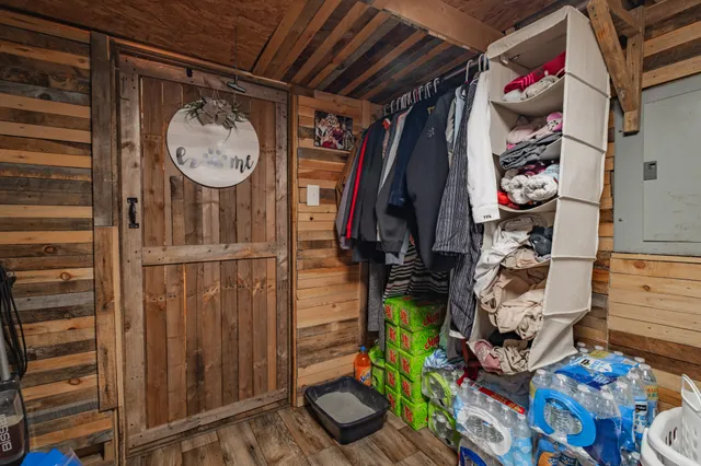 a view of storage and utility room