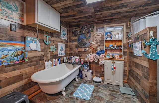 a room with storage and utility