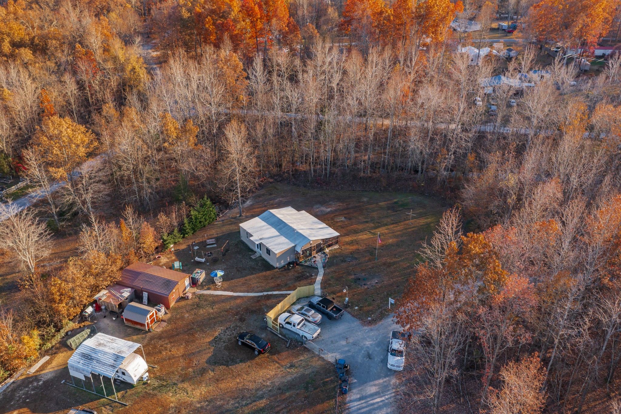 73 Spring Lake Circle Beechgrove, TN 37018 - Photo 34 of 43 an aerial view of a house with a yard