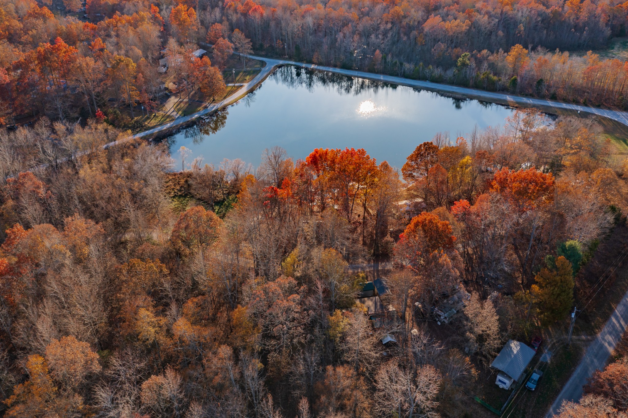 73 Spring Lake Circle Beechgrove, TN 37018 - Photo 37 of 43 an aerial view of a house with a yard and lake view