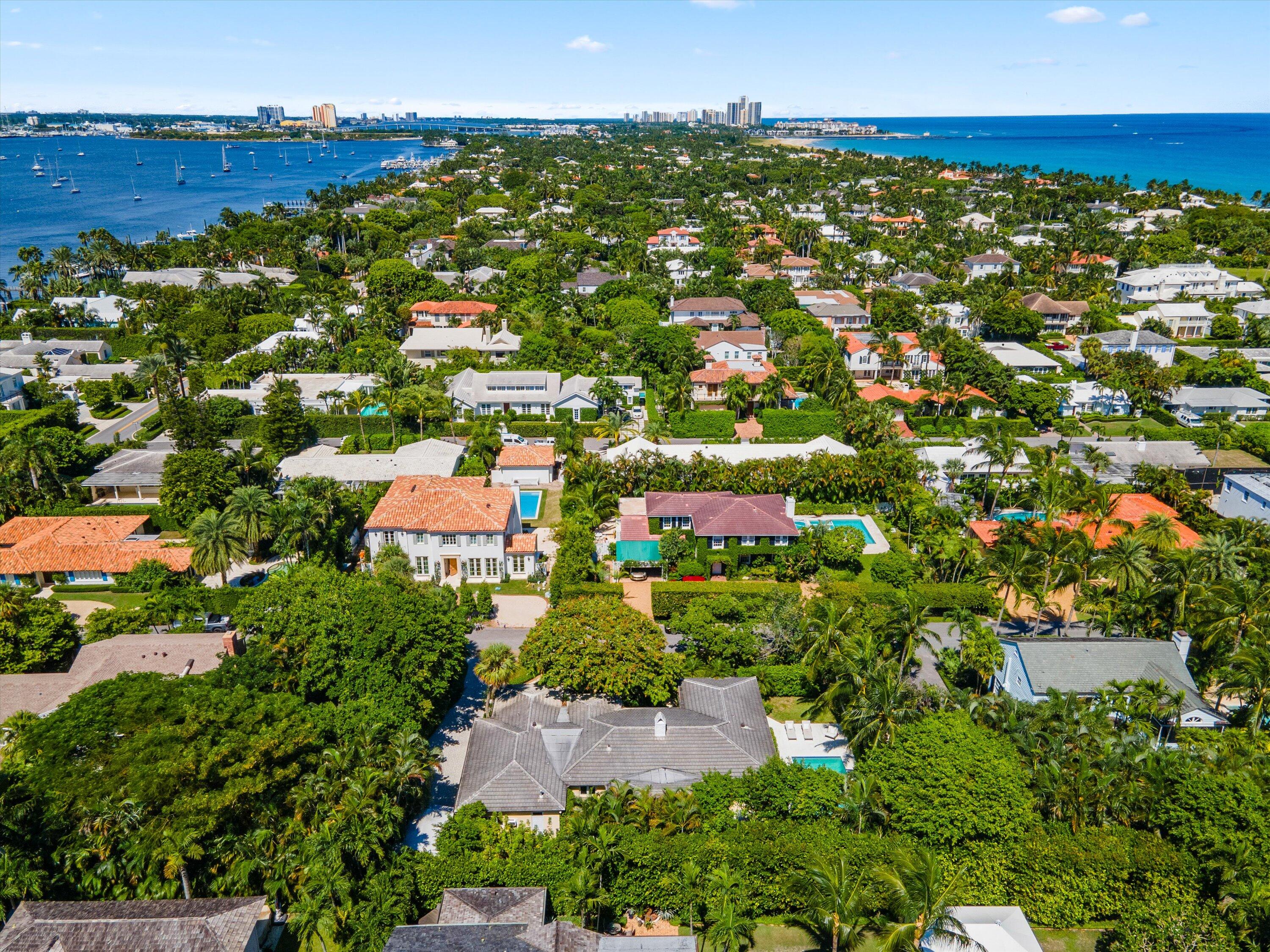 274 Monterey Road Palm Beach, FL 33480 - Photo 3 of 11 an aerial view of residential houses with outdoor space and trees