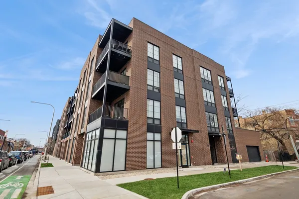 a front view of a building