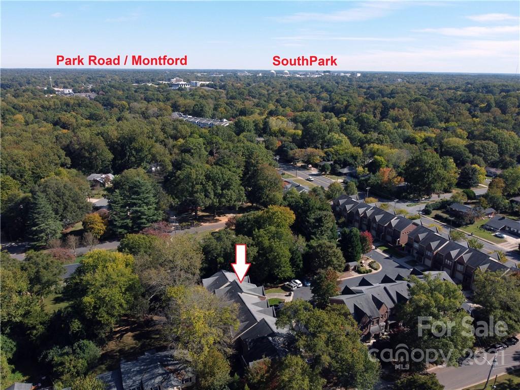 4617 Dabney Vigor Drive Charlotte, NC 28209 - Photo 23 of 23 an aerial view of a lot of trees