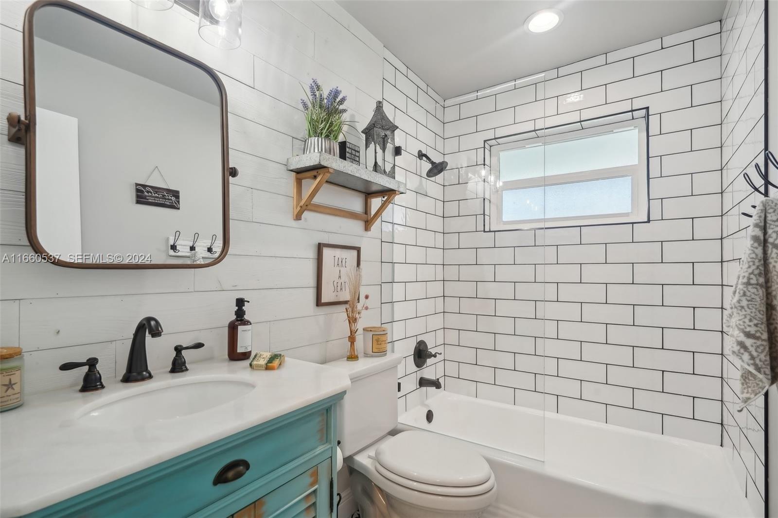 1164 Southwest 14th Street Boca Raton, FL 33486 - Photo 37 of 54 Renovated guest bathroom in Farmhouse Style