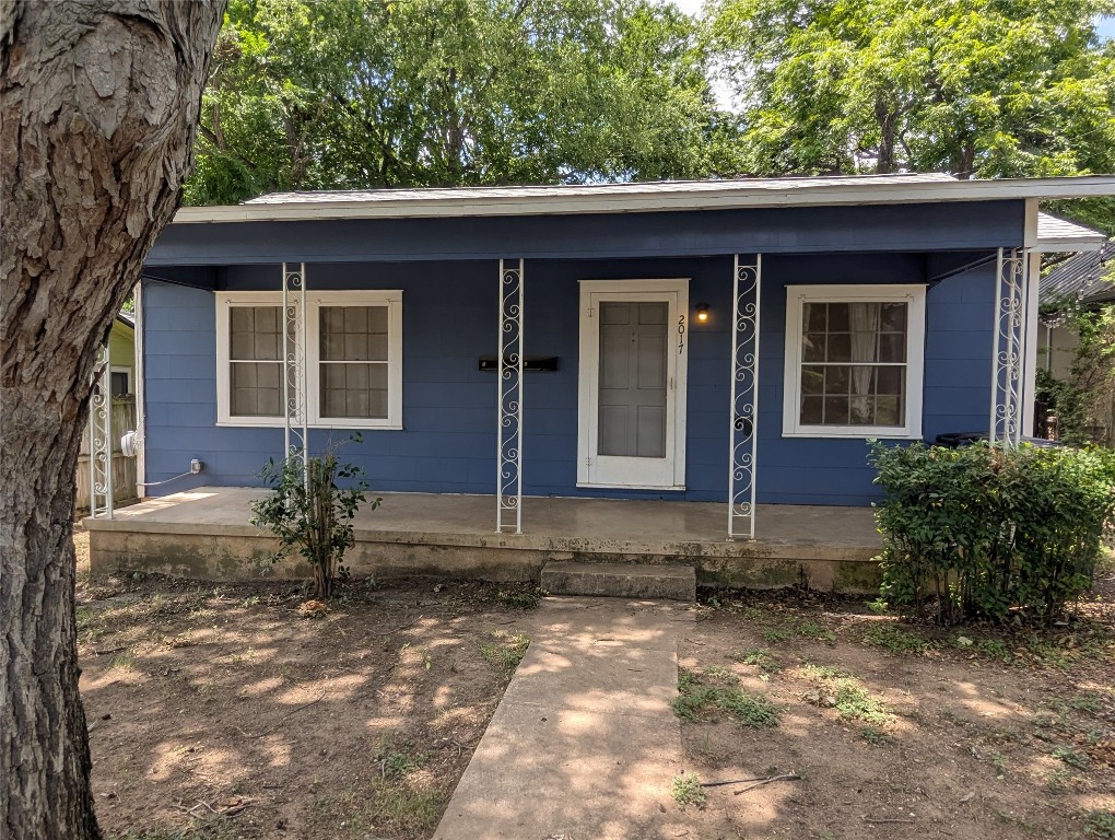 a front view of a house