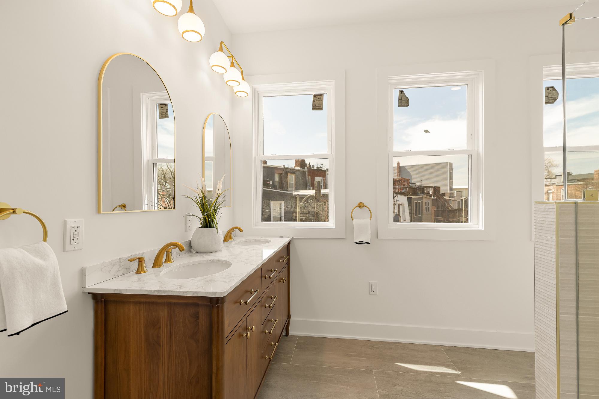 1710 2nd Street Northwest Washington, DC 20001 - Photo 18 of 37 Bright and airy modern bathroom oasis.