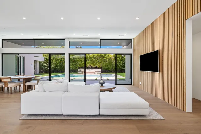 a kitchen with lots of counter top space