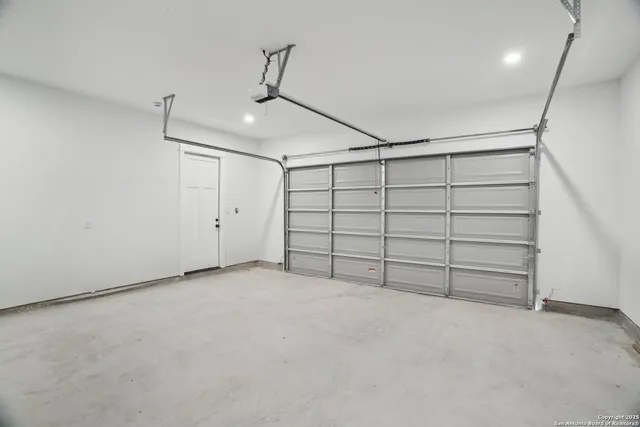 a view of an empty garage