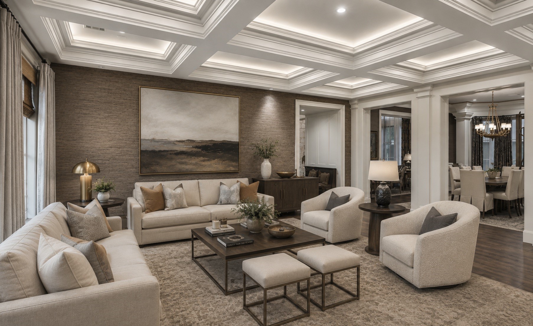 2158 Chilton Road Houston, TX 77019 - Photo 11 of 50 *Virtually Rendered* Designed for comfortable everyday living, the family room pairs generous proportions with tailored architectural details. Its connection to the outdoor living areas creates an effortless setting for relaxing or gathering with guests.