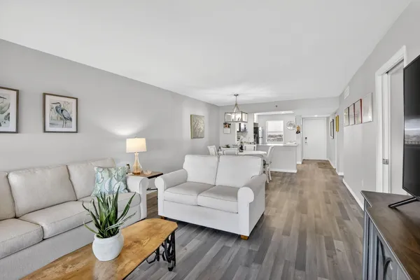 a living room with furniture and a couch
