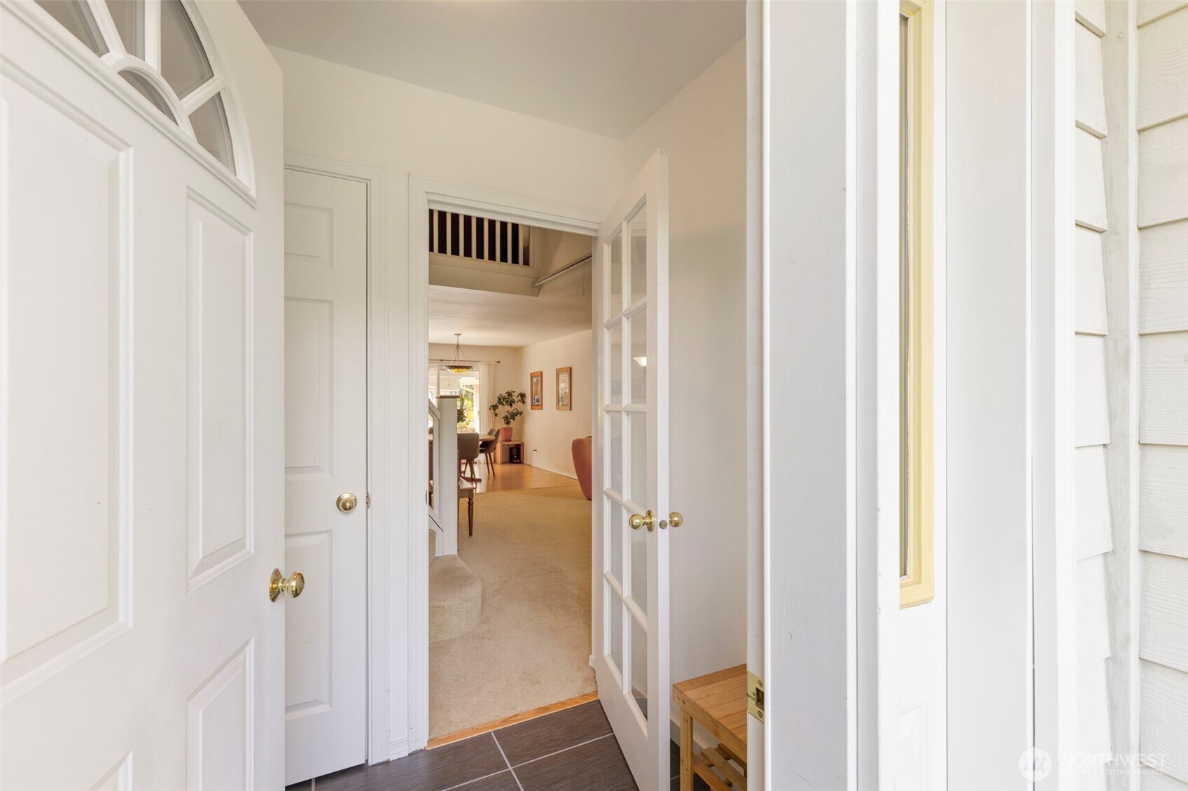 4375 Erin Street Port Townsend, WA 98368 - Photo 2 of 40 a view of a hallway with closet and a livingroom view