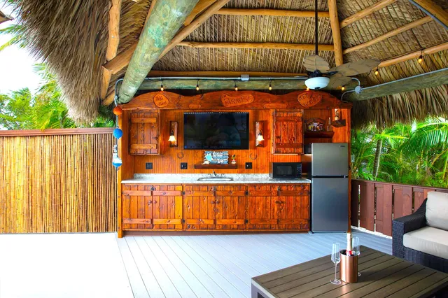 a outdoor living space with furniture