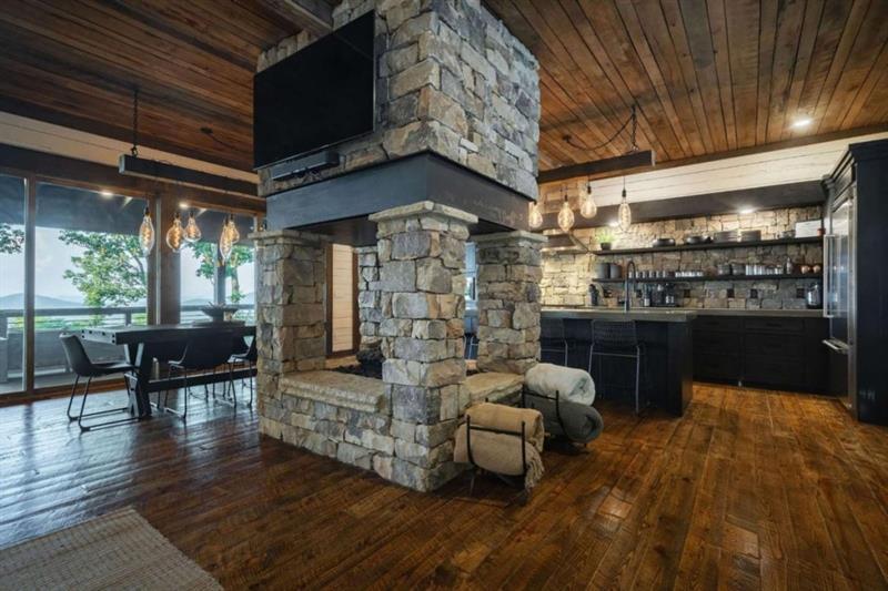 224 Eagles Ridge Morganton, GA 30560 - Photo 17 of 73 a living room with furniture and a fireplace