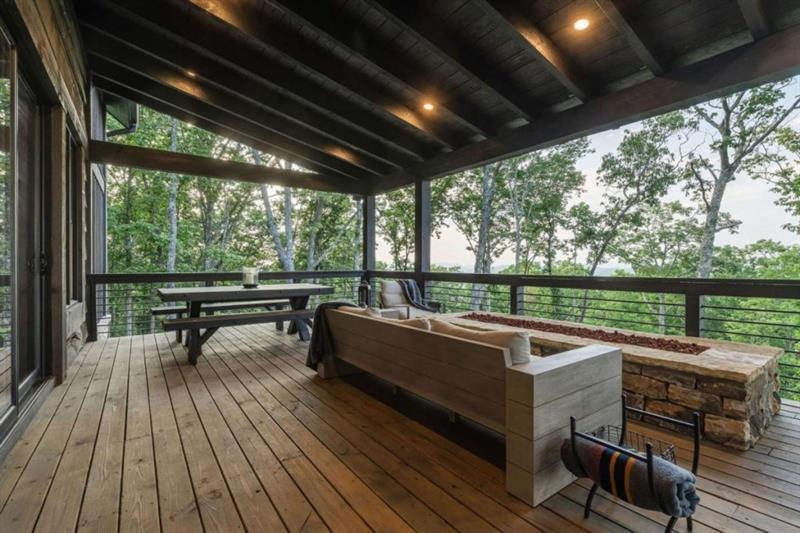 224 Eagles Ridge Morganton, GA 30560 - Photo 24 of 73 a view of sitting area with furniture and wooden deck