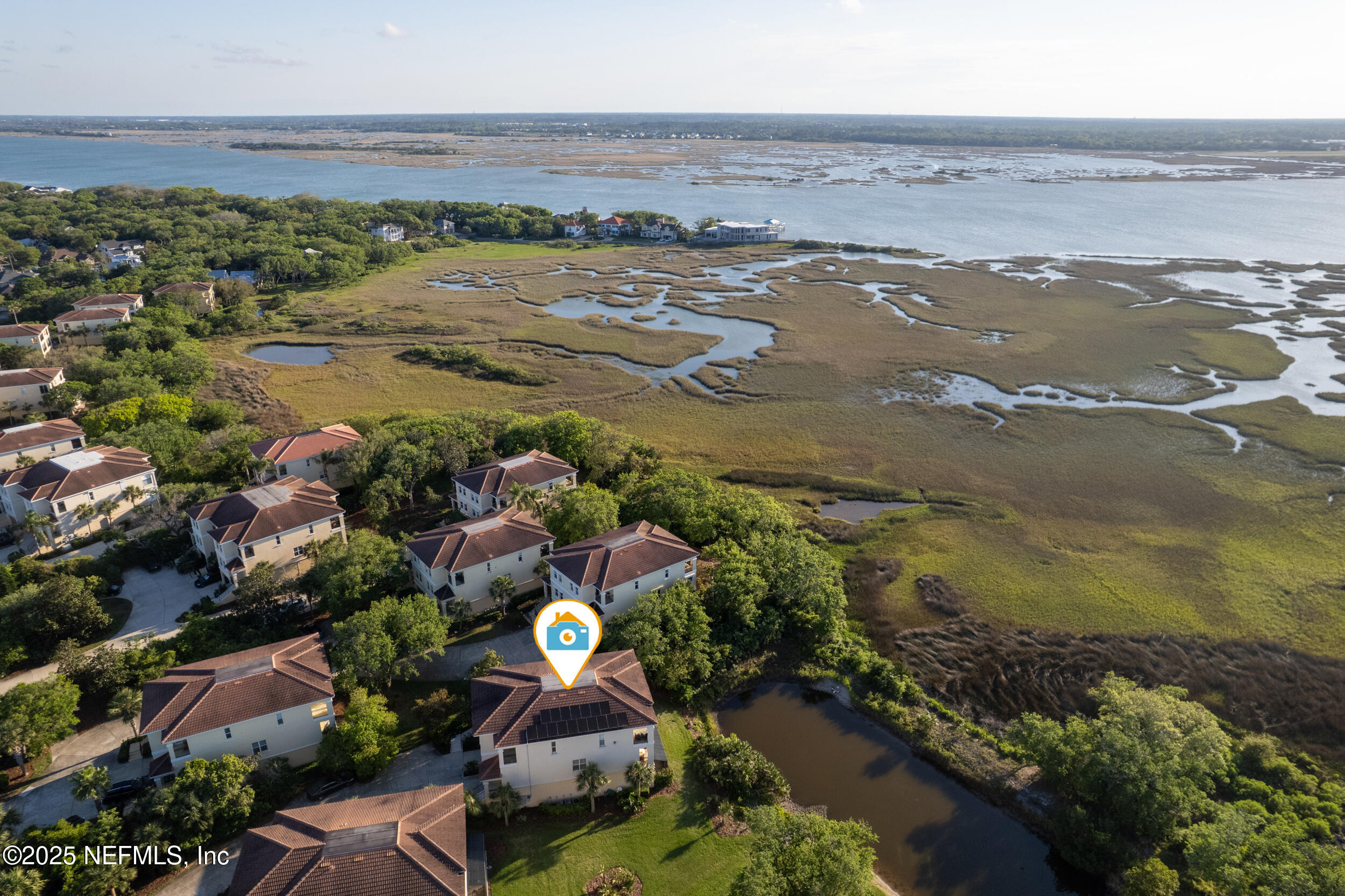 2102 Windjammer Lane St. Augustine, FL 32084 - Photo 45 of 47 an aerial view of ocean and residential houses with outdoor space