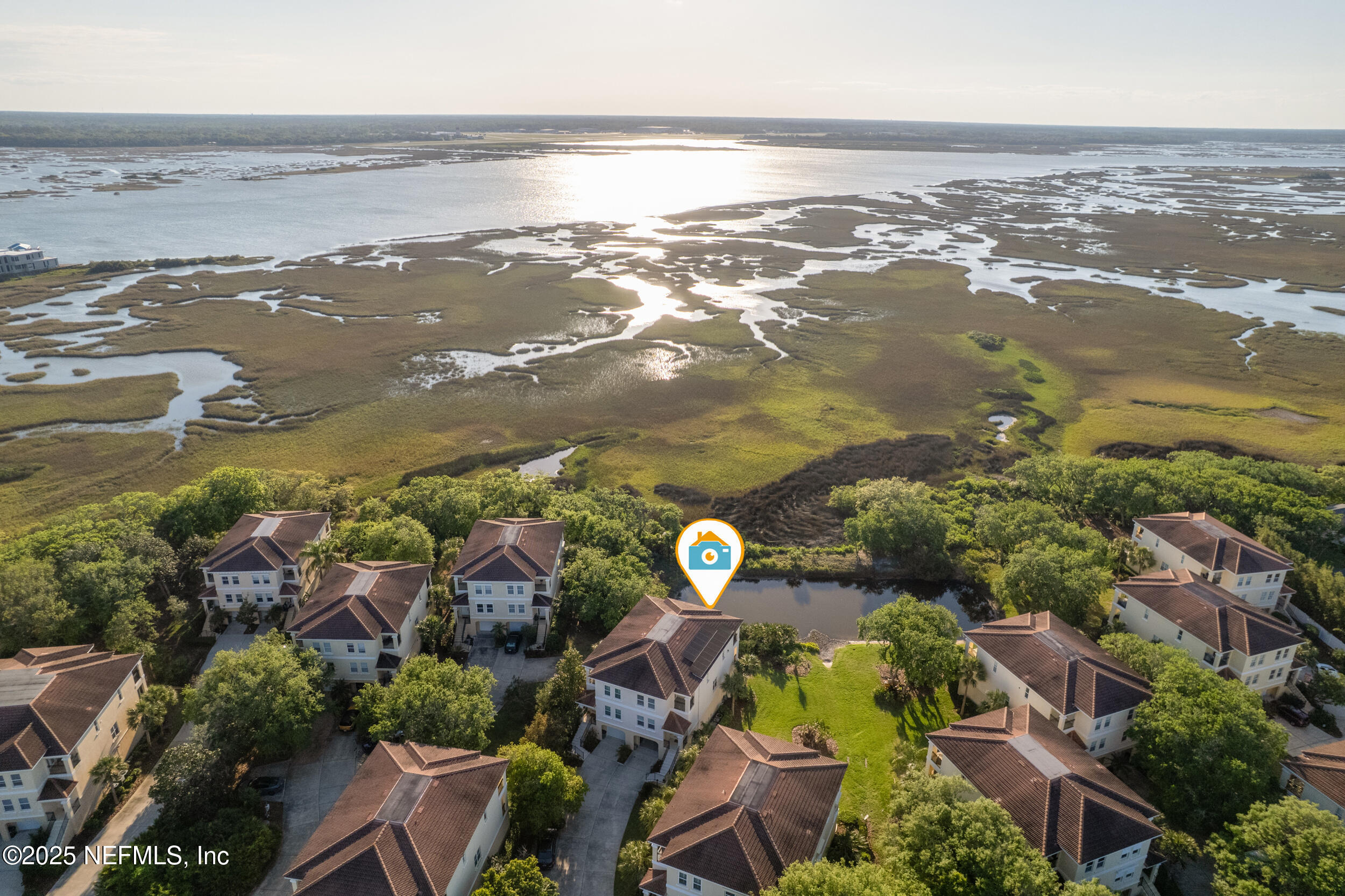 2102 Windjammer Lane St. Augustine, FL 32084 - Photo 8 of 47 an aerial view of ocean and residential houses with outdoor space