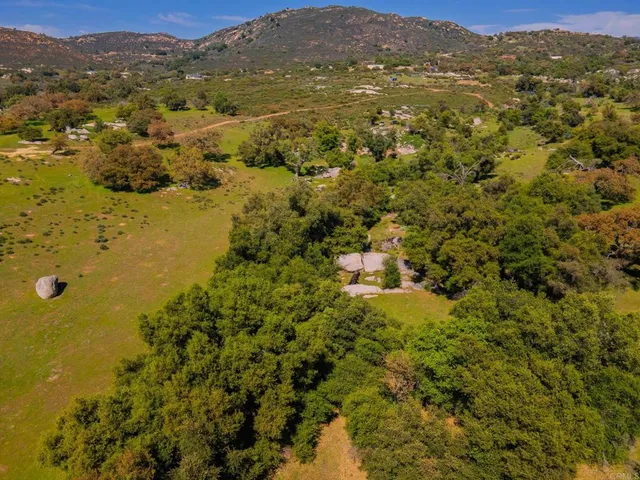 a view of a lake from a yard