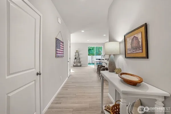 a room with furniture and a window